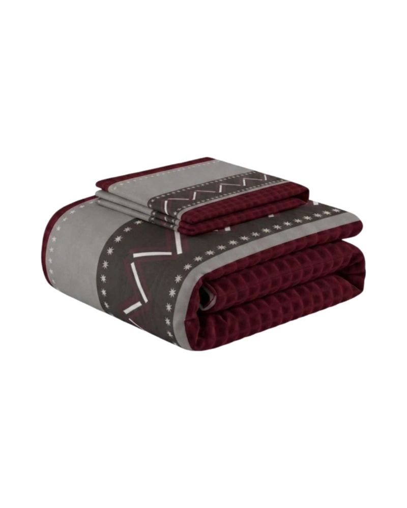CUBRECAMA QUILT DE VERANO 1.5 PLAZAS MICROFIBRA ULTRA LIVIANO + 1 FUNDA - 6