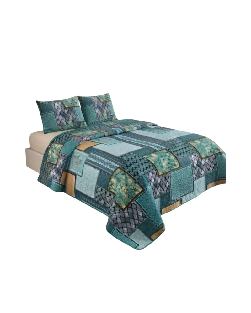 CUBRECAMA QUILT DE VERANO KING DELGADO ULTRA LIVIANO - 6