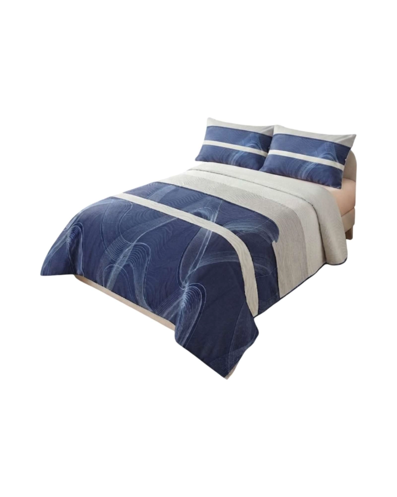 CUBRECAMA QUILT DE VERANO 2 PLAZAS DELGADO + 2 ALMOHADADAS - 6
