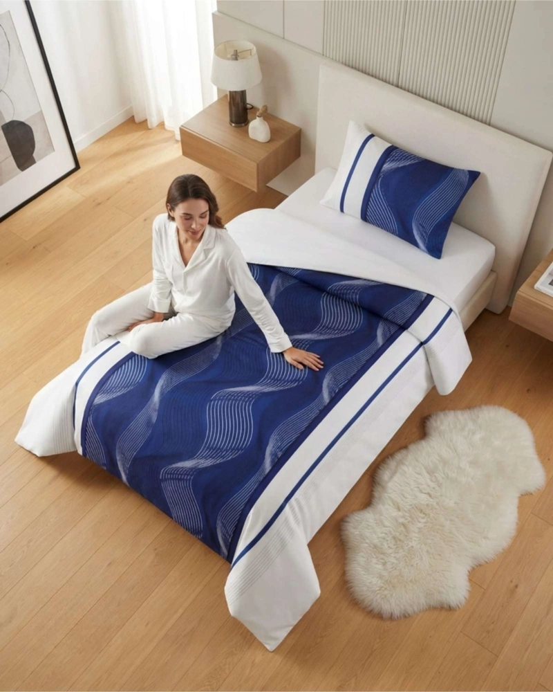 CUBRECAMA QUILT DE VERANO 1.5 PLAZAS DELGADO + 1 ALMOHADA - 2