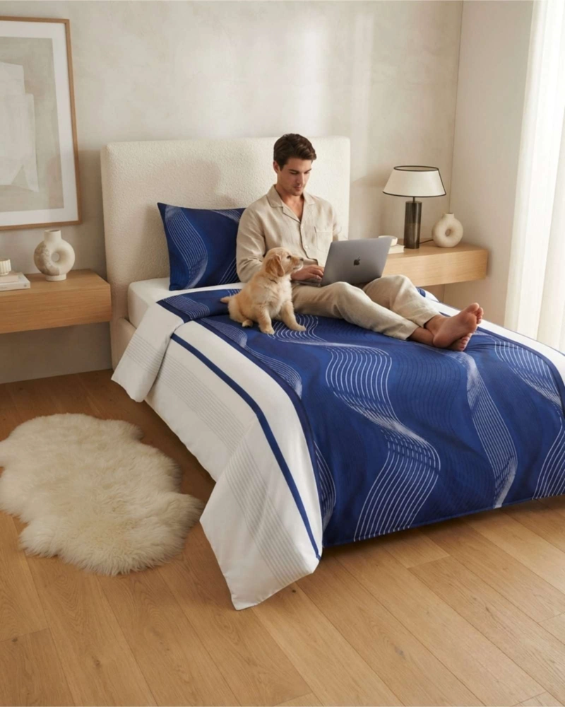CUBRECAMA QUILT DE VERANO 1.5 PLAZAS DELGADO + 1 ALMOHADA - 4