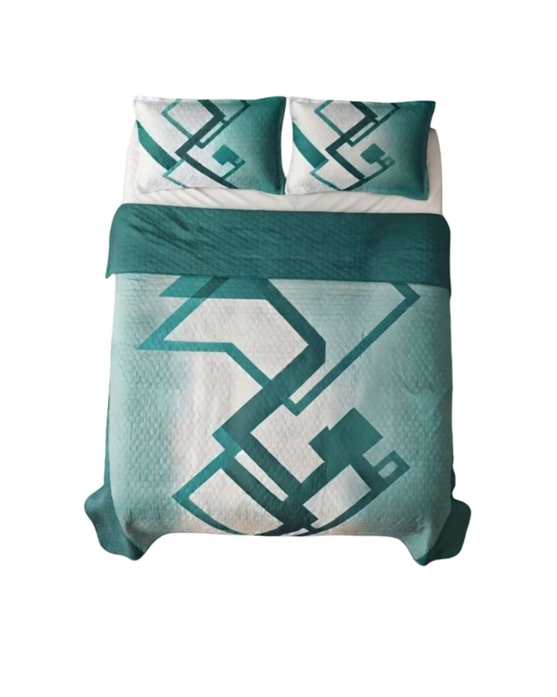CUBRECAMA QUILT DE VERANO 2 PLAZAS DELGADO + 2 ALMOHADAS - 6