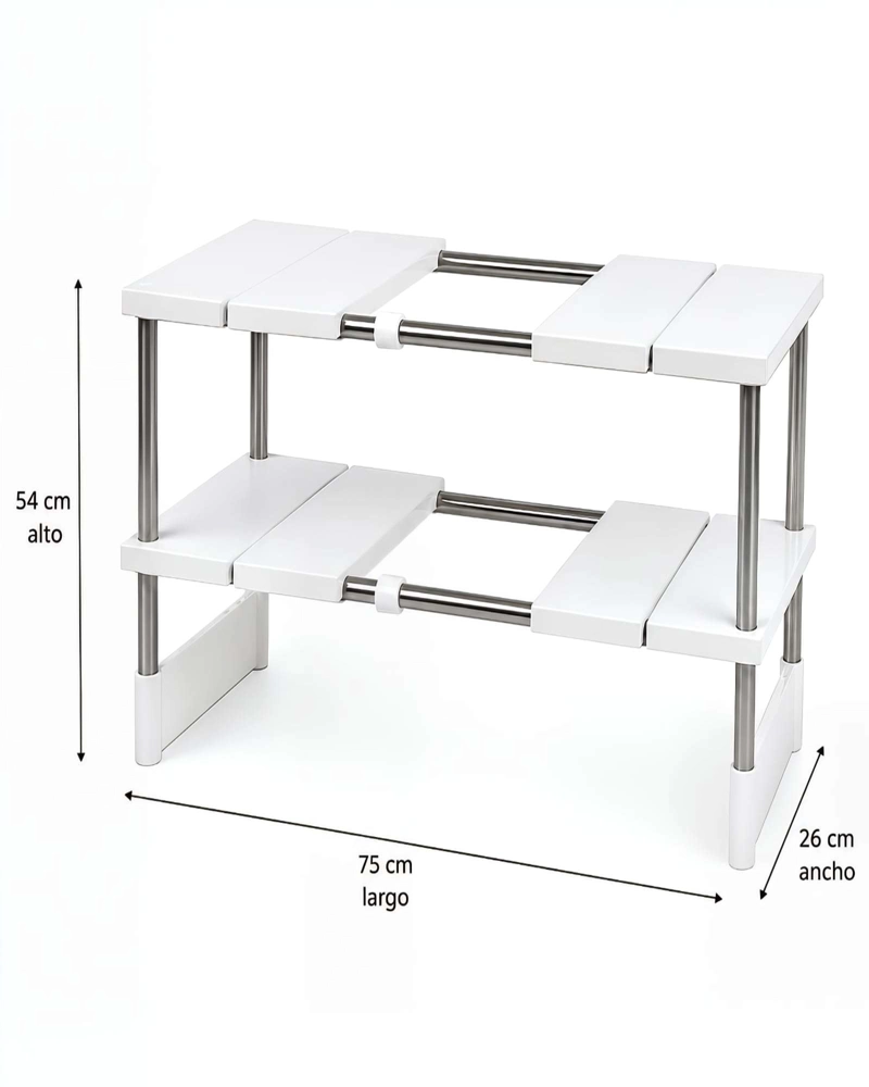ORGANIZADOR EXTENSIBLE BAJO LAVAPLATOS DE 2 NIVELES - 6