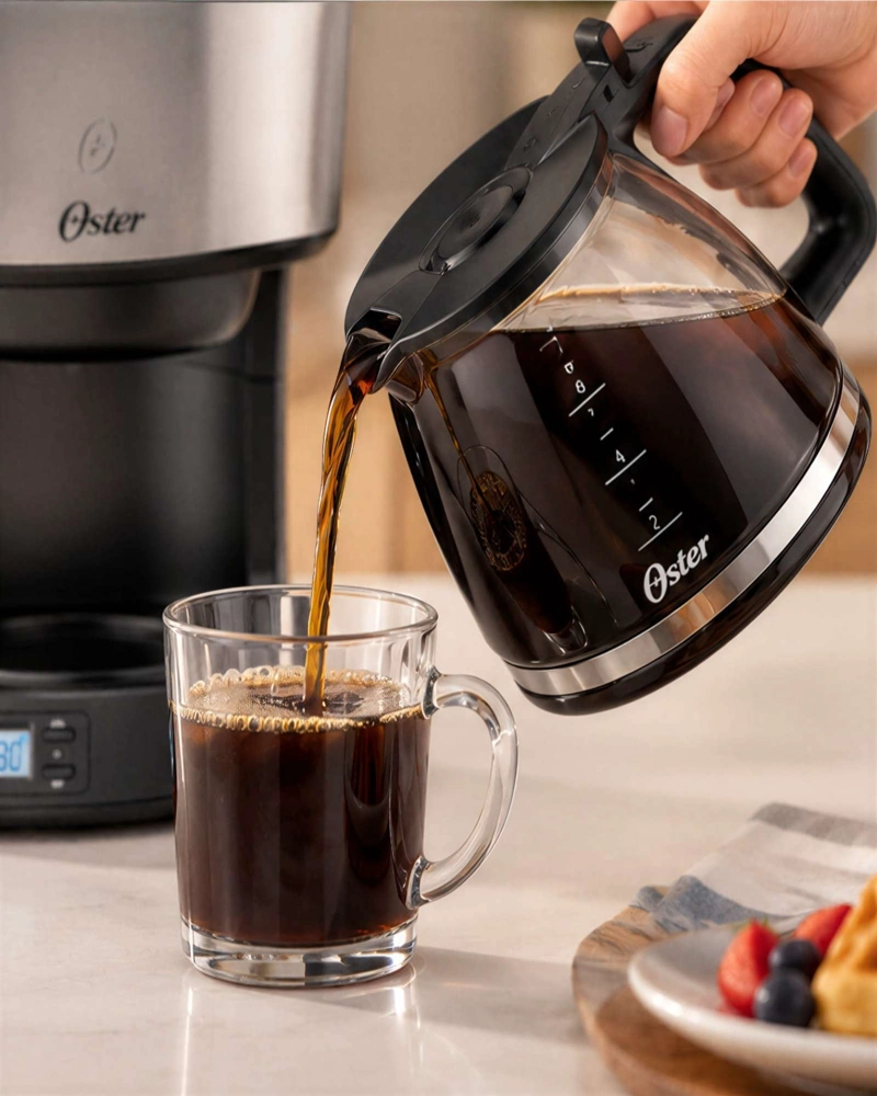 CAFETERA PROGRAMABLE 8 TAZAS ACERO INOXIDABLE OSTER - 4