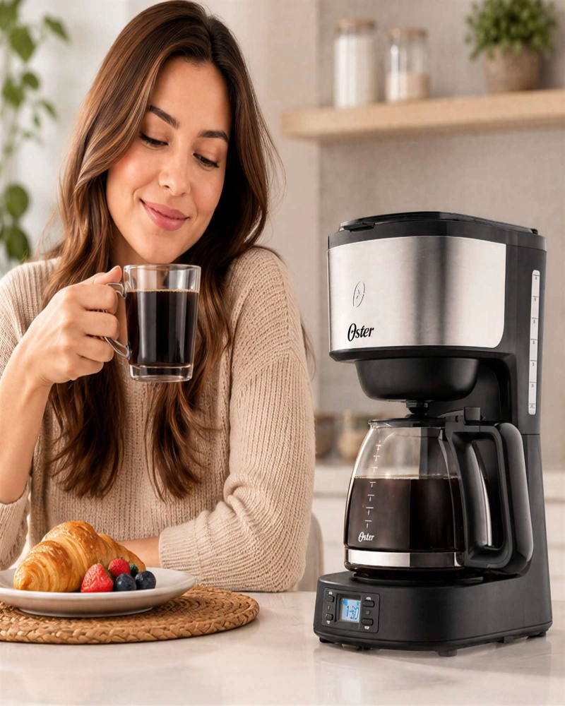 CAFETERA PROGRAMABLE 8 TAZAS ACERO INOXIDABLE OSTER - 5