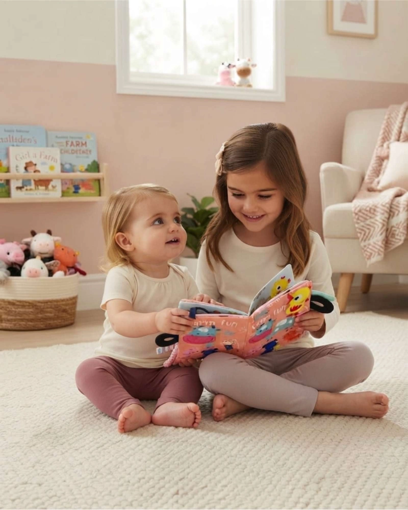 LIBRO SENSORIAL DE TELA PARA BEBES TEXTURAS Y SONIDOS - 3
