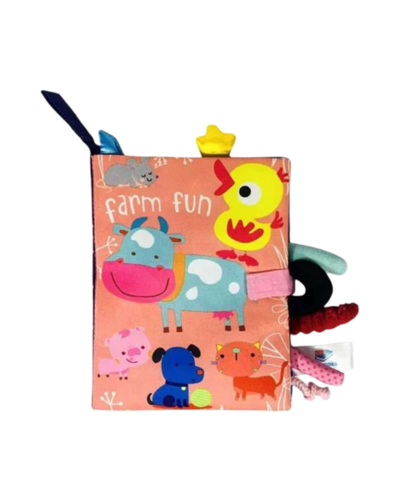 LIBRO SENSORIAL DE TELA PARA BEBES TEXTURAS Y SONIDOS - 6