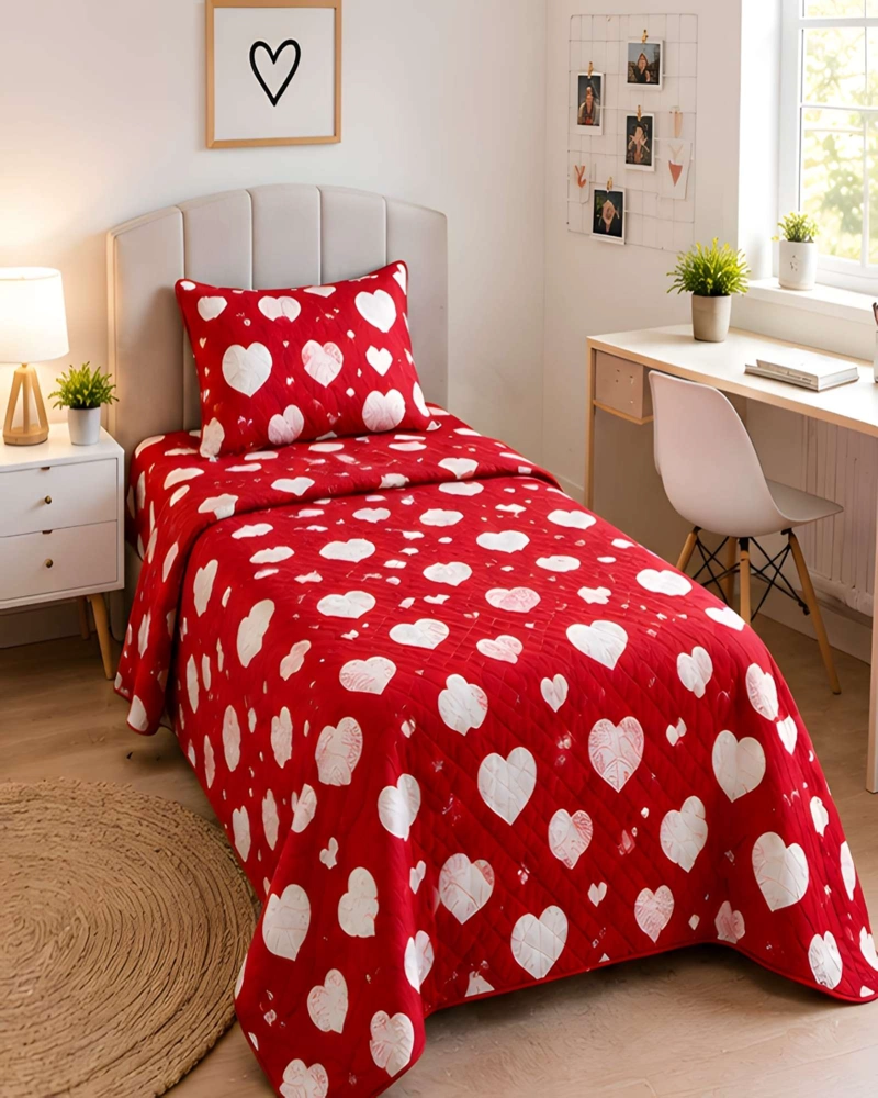 CUBRECAMA ACOLCHADO 1.5 PLAZAS (180X230 CM) + 1 ALMOHADA + 1 FUNDA - 2