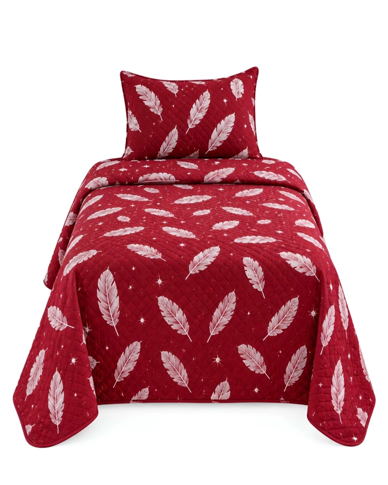 CUBRECAMA ACOLCHADO 1.5 PLAZAS (180X230 CM) + 1 ALMOHADA + 1 FUNDA - 5