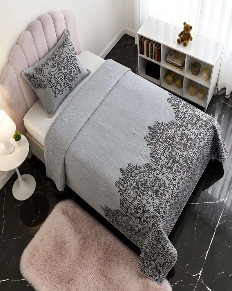 CUBRECAMA ACOLCHADO 1.5 PLAZAS (180X230 CM) + 1 ALMOHADA + 1 FUNDA - 4