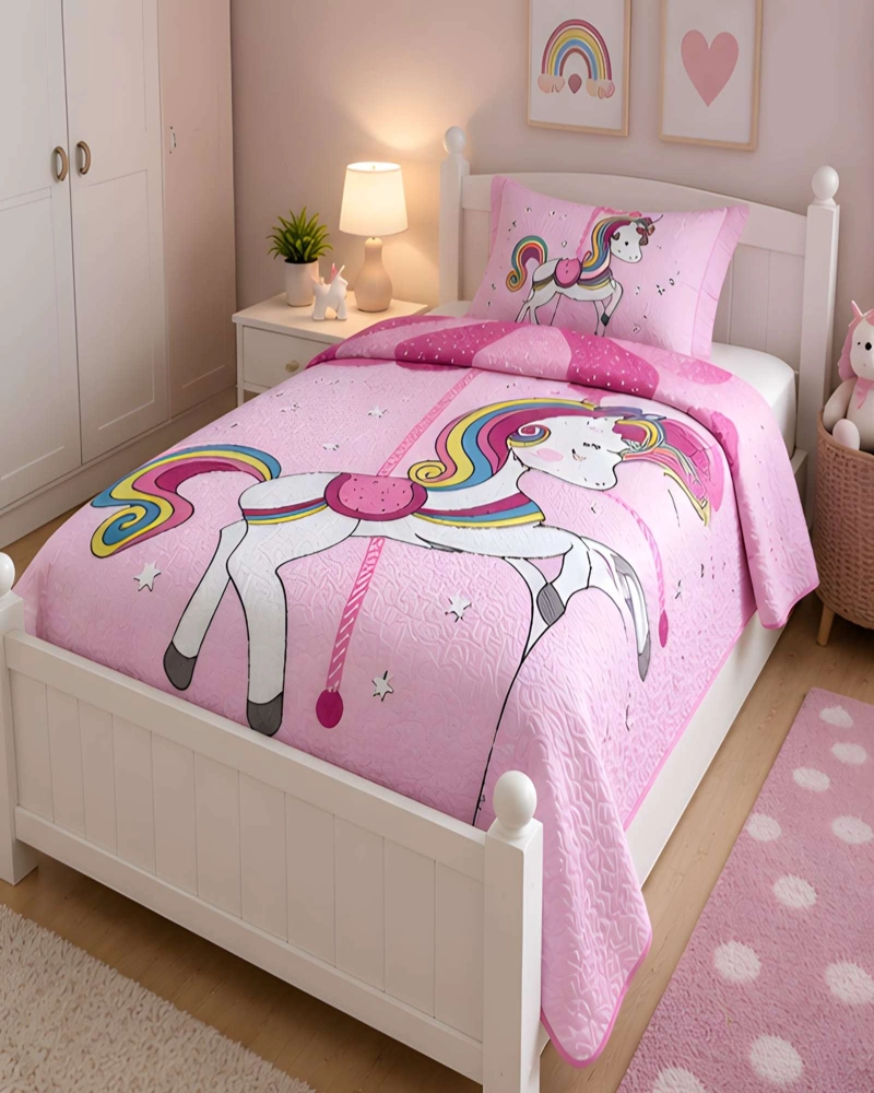 CUBRECAMA 1.5 PLAZAS (180X230 CM) + 1 ALMOHADA + 1 FUNDA - 1