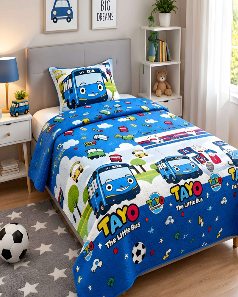 CUBRECAMA 1.5 PLAZAS (180X230 CM) + 1 ALMOHADA + 1 FUNDA - 1
