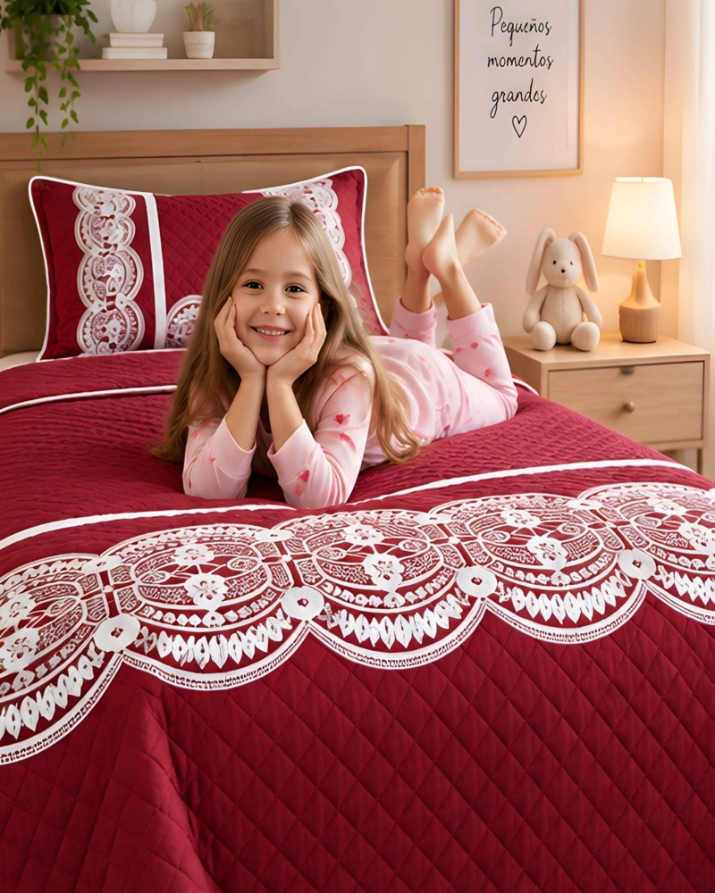 CUBRECAMA 1.5 PLAZAS (180X230 CM) + 1 ALMOHADA + 1 FUNDA - 3