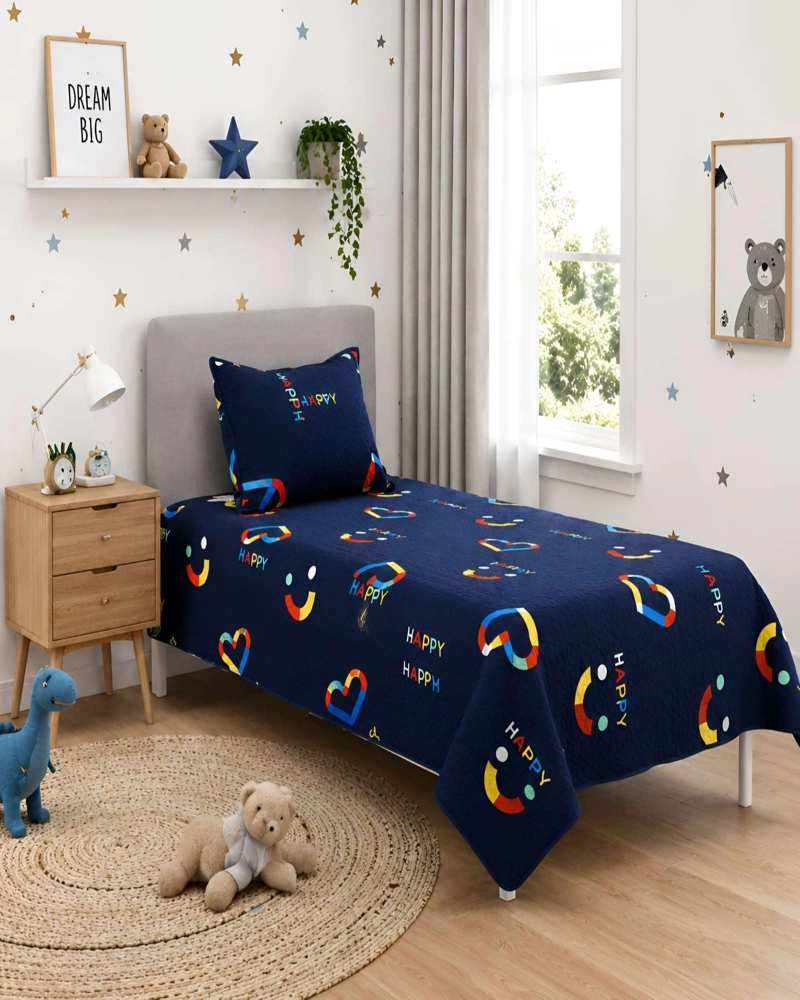 CUBRECAMAS QUILT DE VERANO PLAZA Y MEDIA LIGERO Y TRANSPIRABLE MAS ALMOHADA - 4