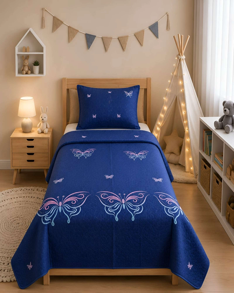 CUBRECAMAS QUILT DE VERANO PLAZA Y MEDIA LIGERO Y TRANSPIRABLE MAS ALMOHADA - 3