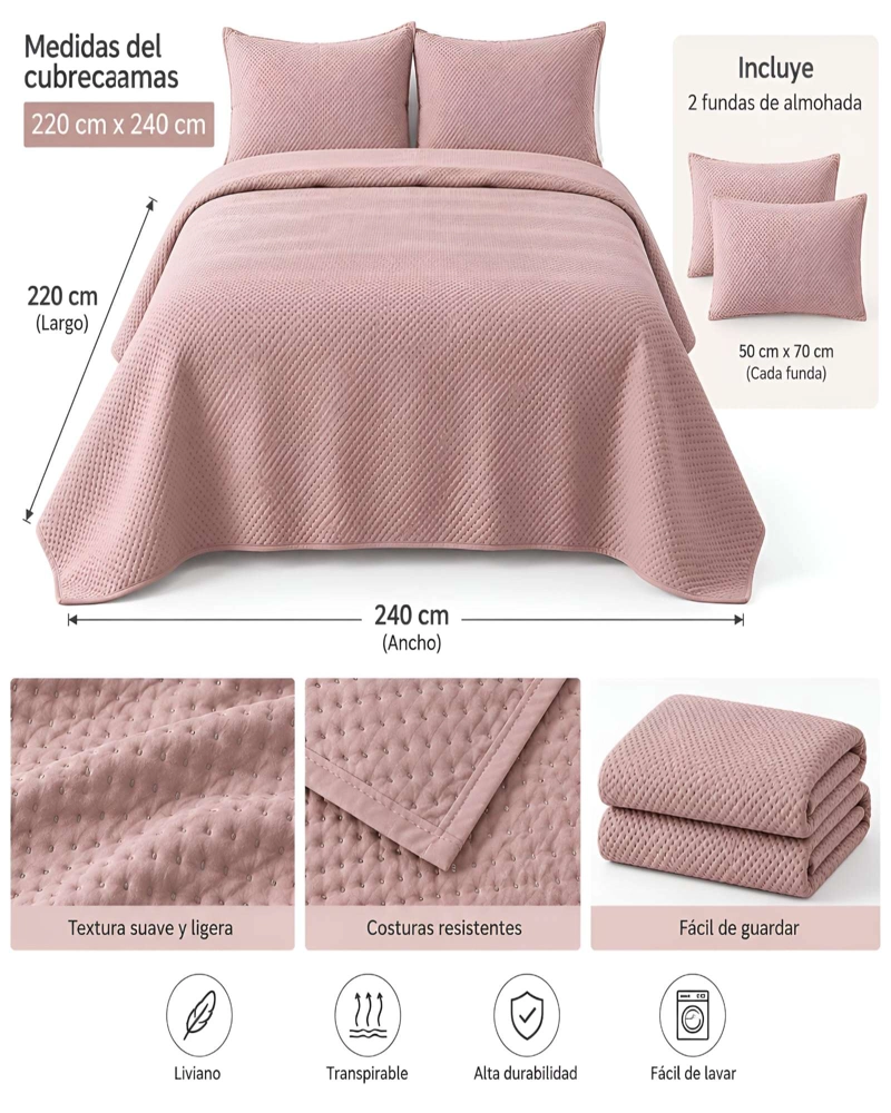 QUILT CADIZ ULTRA SOFT MASHINI 2 PLAZAS  220 X 240 CM - 5