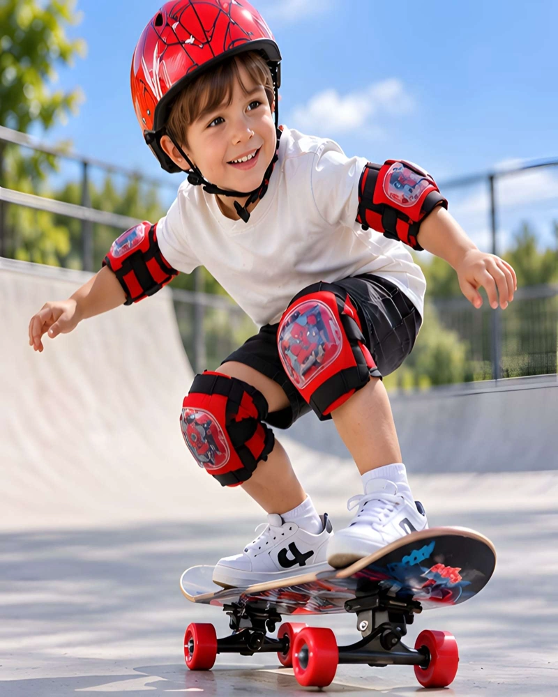 SET COMPLETO DE PATINETA INFANTIL CON CASCO Y PROTECCIONES PARA NIÑOS - 5