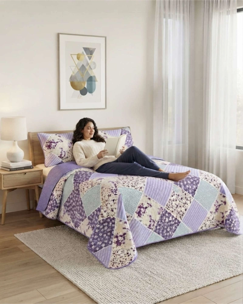 CUBRECAMA DELGADO KING TRANSPIRABLE CON FUNDAS MAS ALMOHADAS - 1
