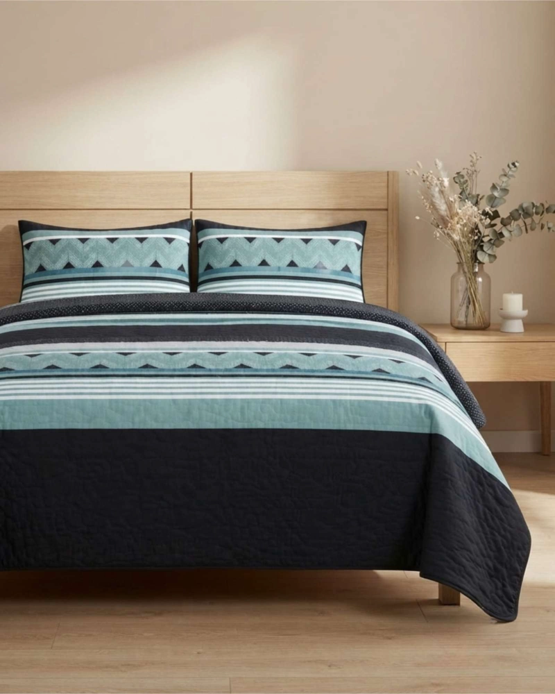 CUBRECAMA DELGADO KING TRANSPIRABLE CON FUNDAS MAS ALMOHADAS - 2