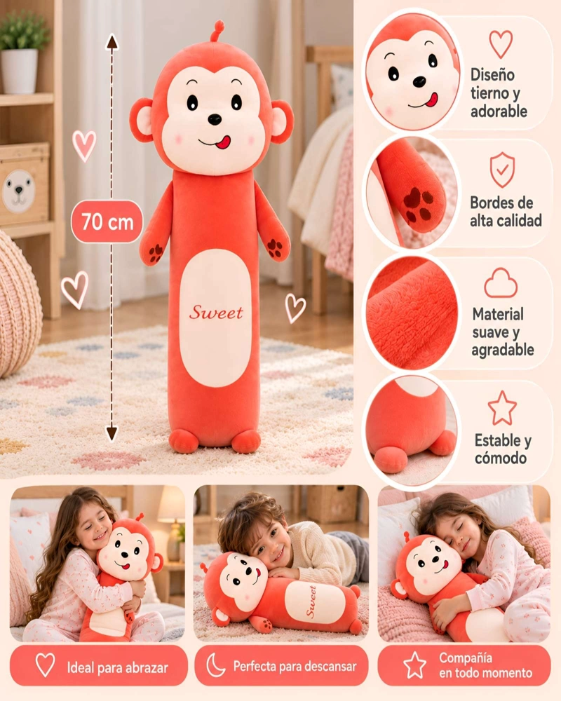 ALMOHADA DE PELUCHE GIGANTE DE 70CM PARA ABRAZAR - 5