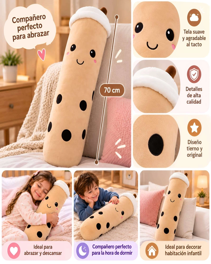 ALMOHADA DE PELUCHE GIGANTE DE 70CM PARA ABRAZAR - 5