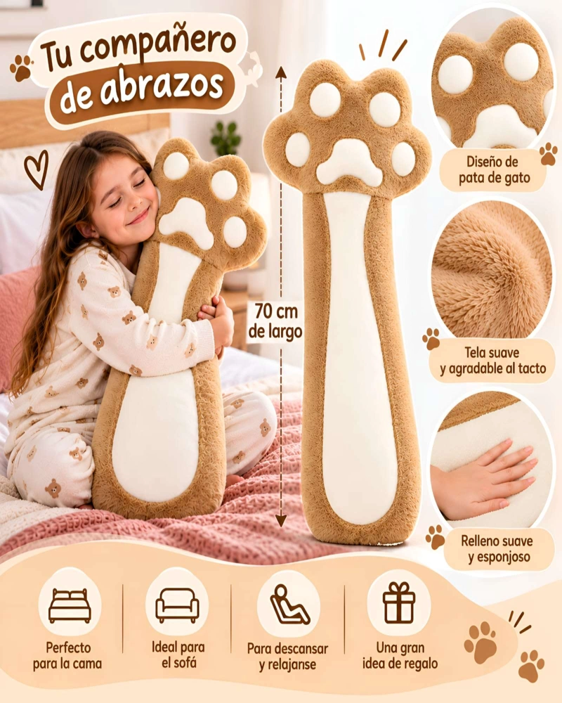 ALMOHADA DE PELUCHE GIGANTE DE 70CM PARA ABRAZAR - 5