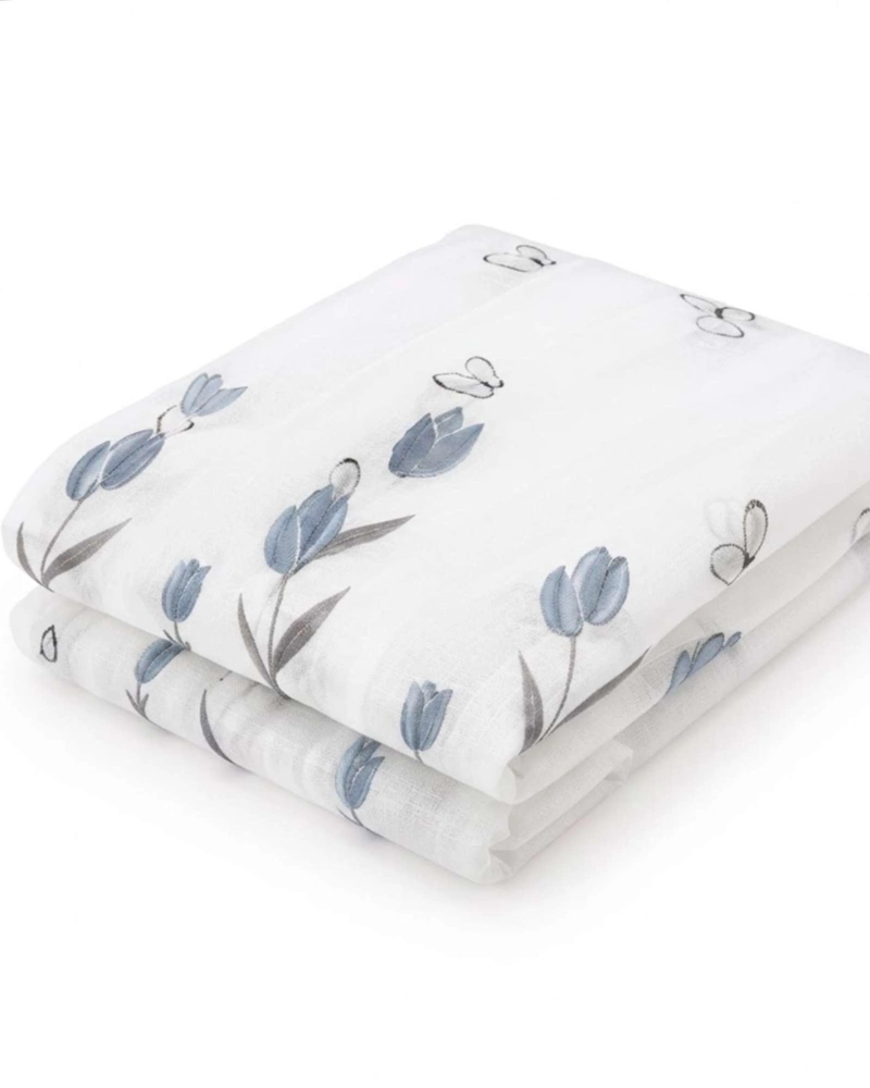 JUEGO DE VISILLOS BORDADO FLORAL 2 PAÑOS 140X220CM - 5