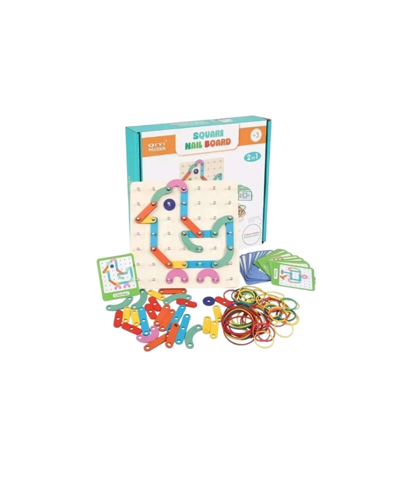 JUEGO DIDACTICO DE MADERA 2EN1 CONSTRUCCION FORMAS Y TARJETAS - 6