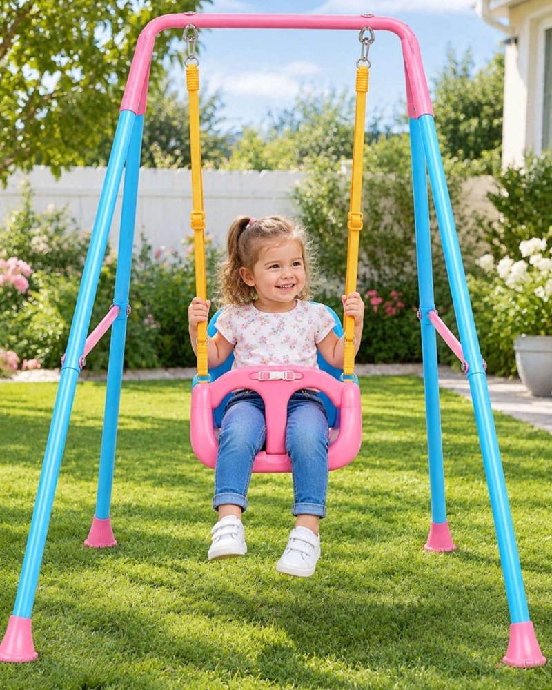 COLUMPIO INFANTIL INDIVIDUAL CON ASIENTO ERGONOMICO - 1