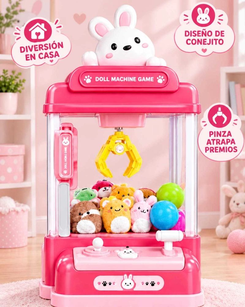 MAQUINA DE PELUCHES INFANTIL INTERACTIVA CON MINI PELUCHES Y CONTROLES - 4
