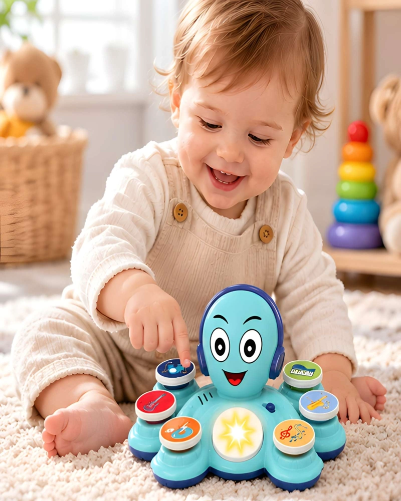 PULPO MUSICAL INFANTIL ROCK 'N ROLL CON LUCES Y SONIDOS - 1