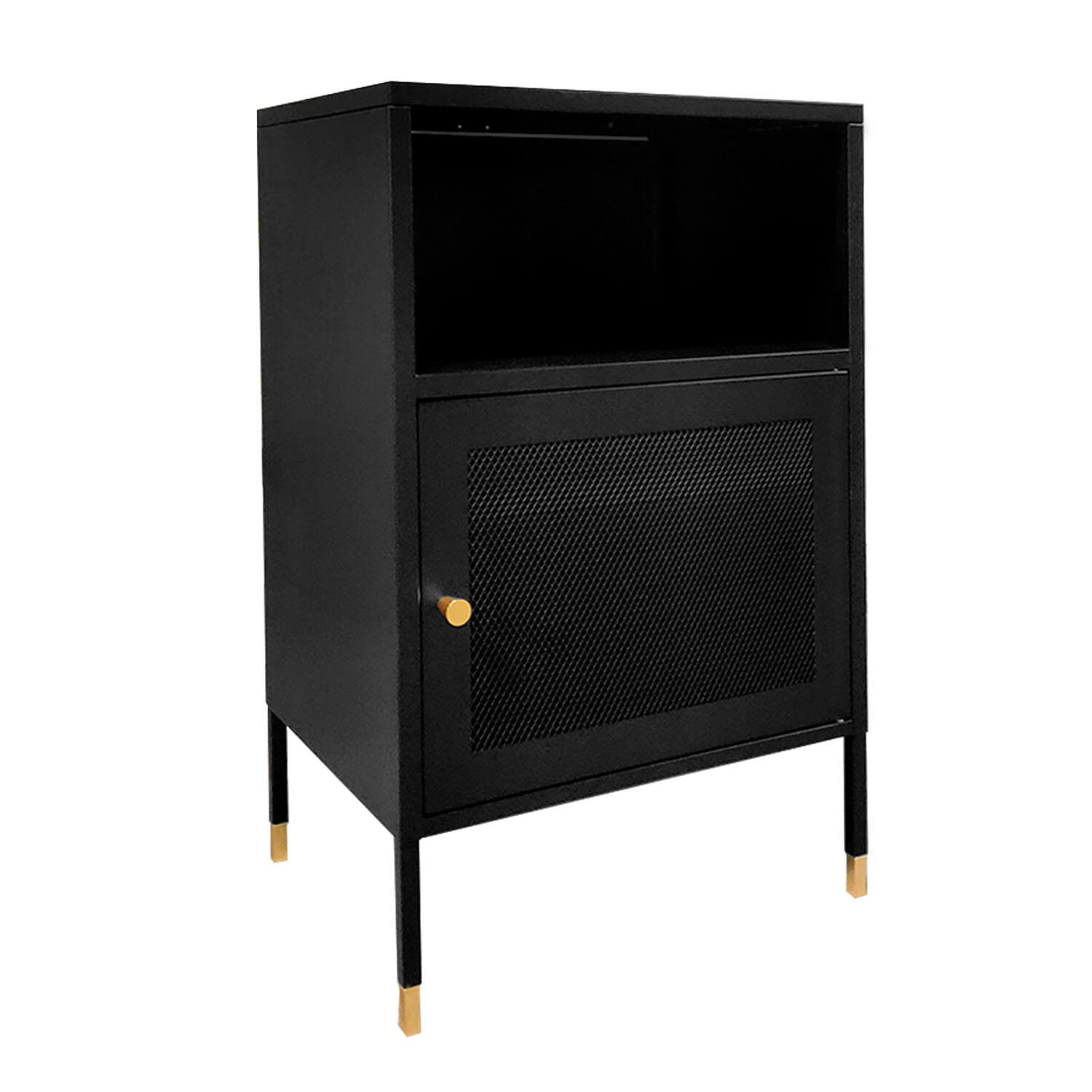 VELADOR PUERTA DE MALLA METALICA COLOR NEGRO - 2