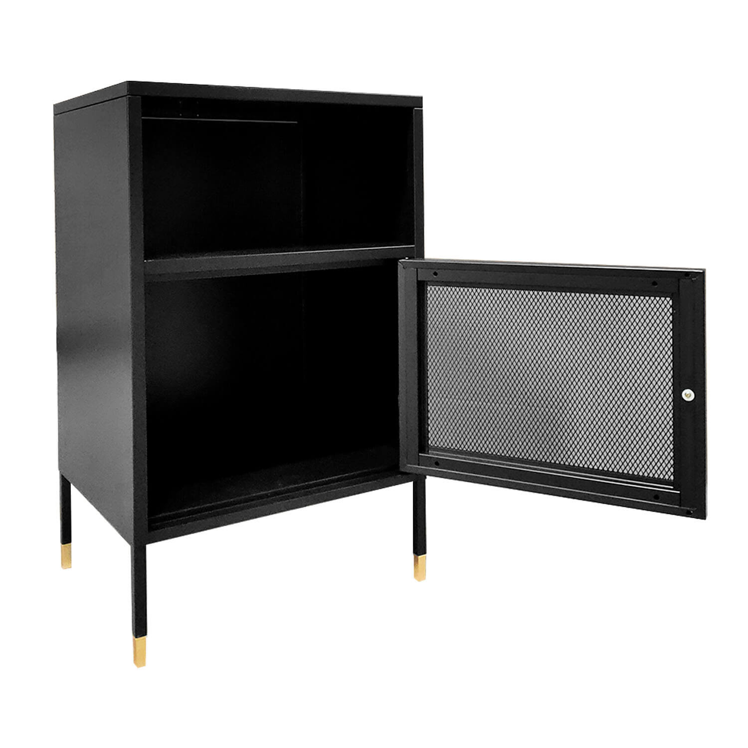 VELADOR PUERTA DE MALLA METALICA COLOR NEGRO - 3