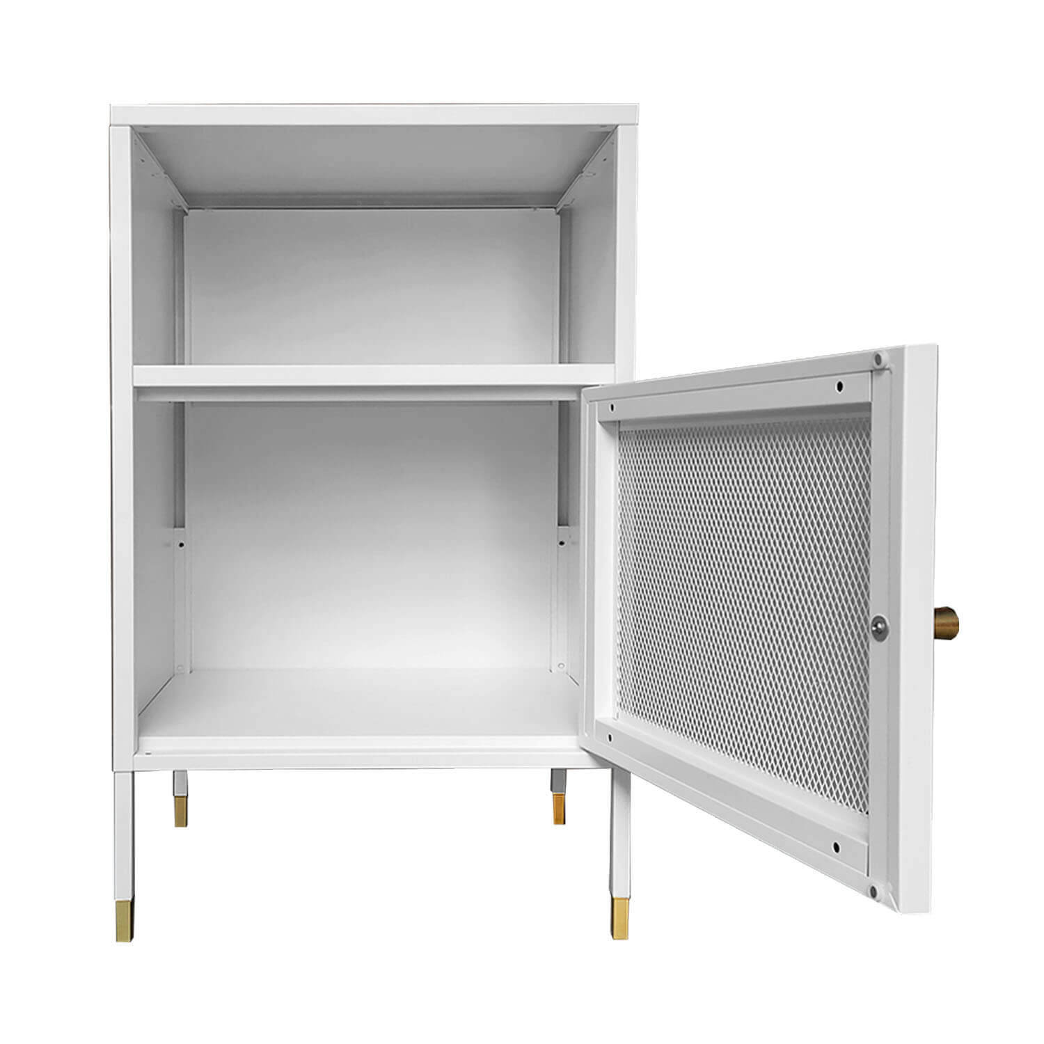 VELADOR PUERTA DE MALLA METALICA COLOR BLANCO MOBITAT - 2