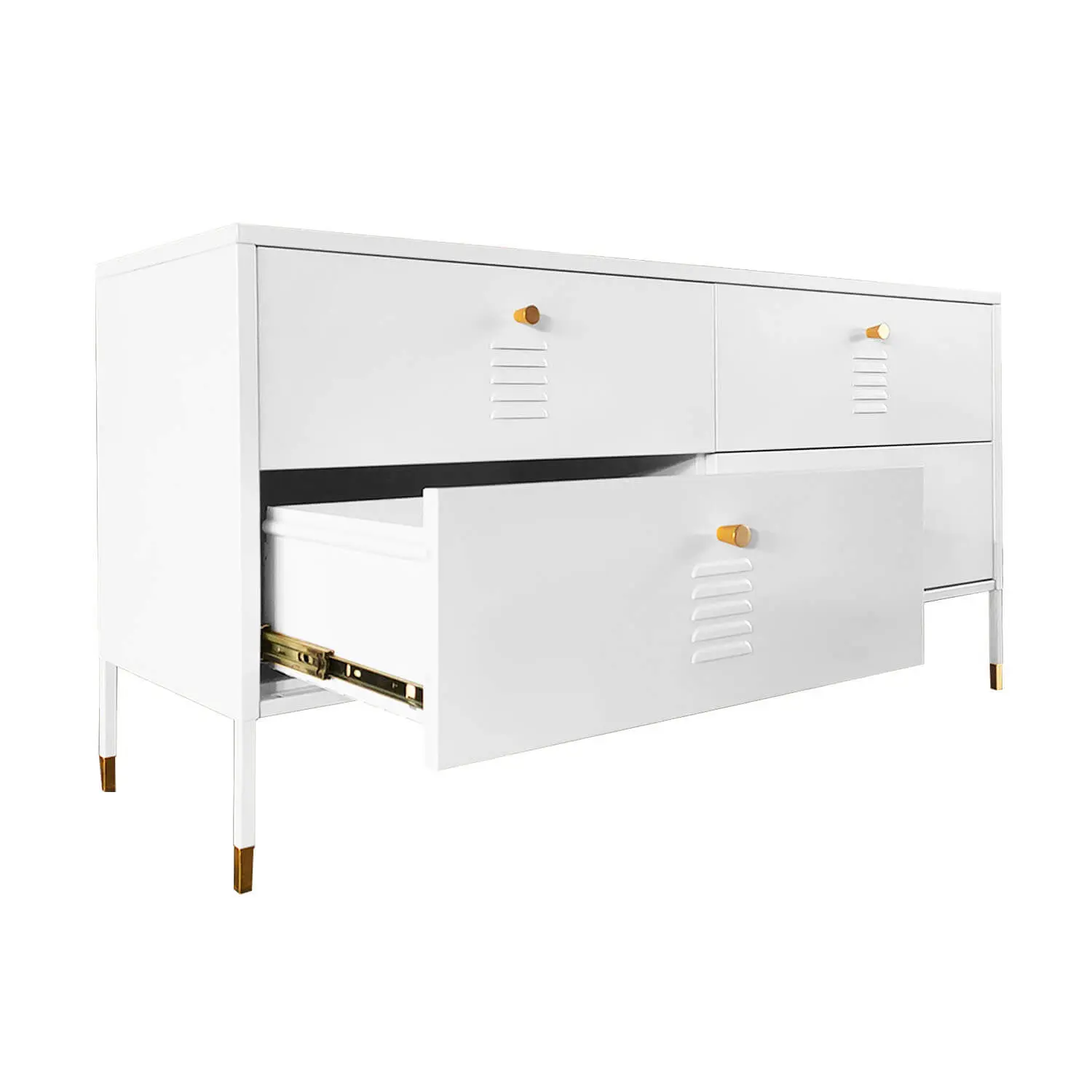 COMODA  TIPO RACK 4 CAJONES METALICA BLANCA MOBITAT - 2