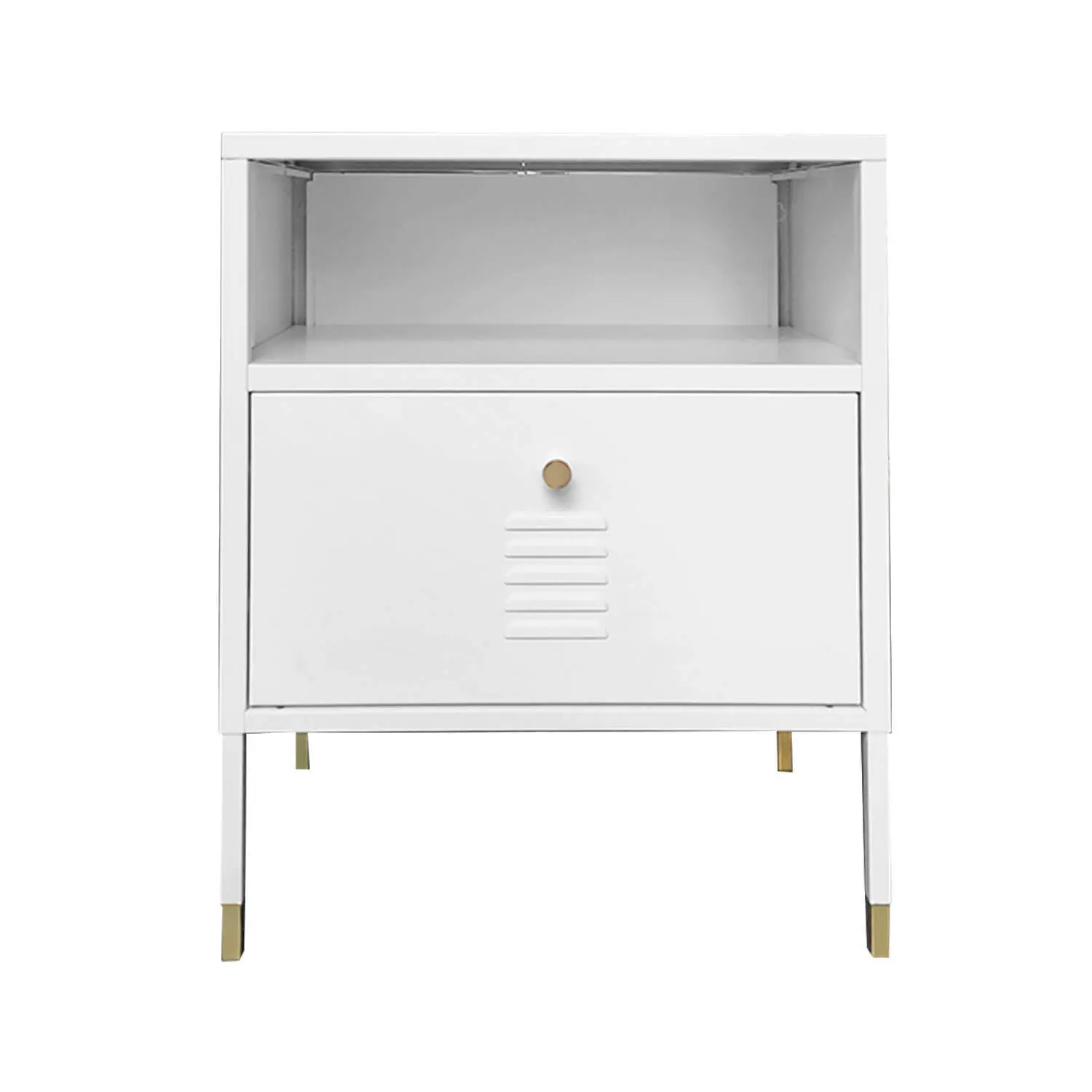 VELADOR METALICO CON CAJON BLANCO MOBITAT - 3
