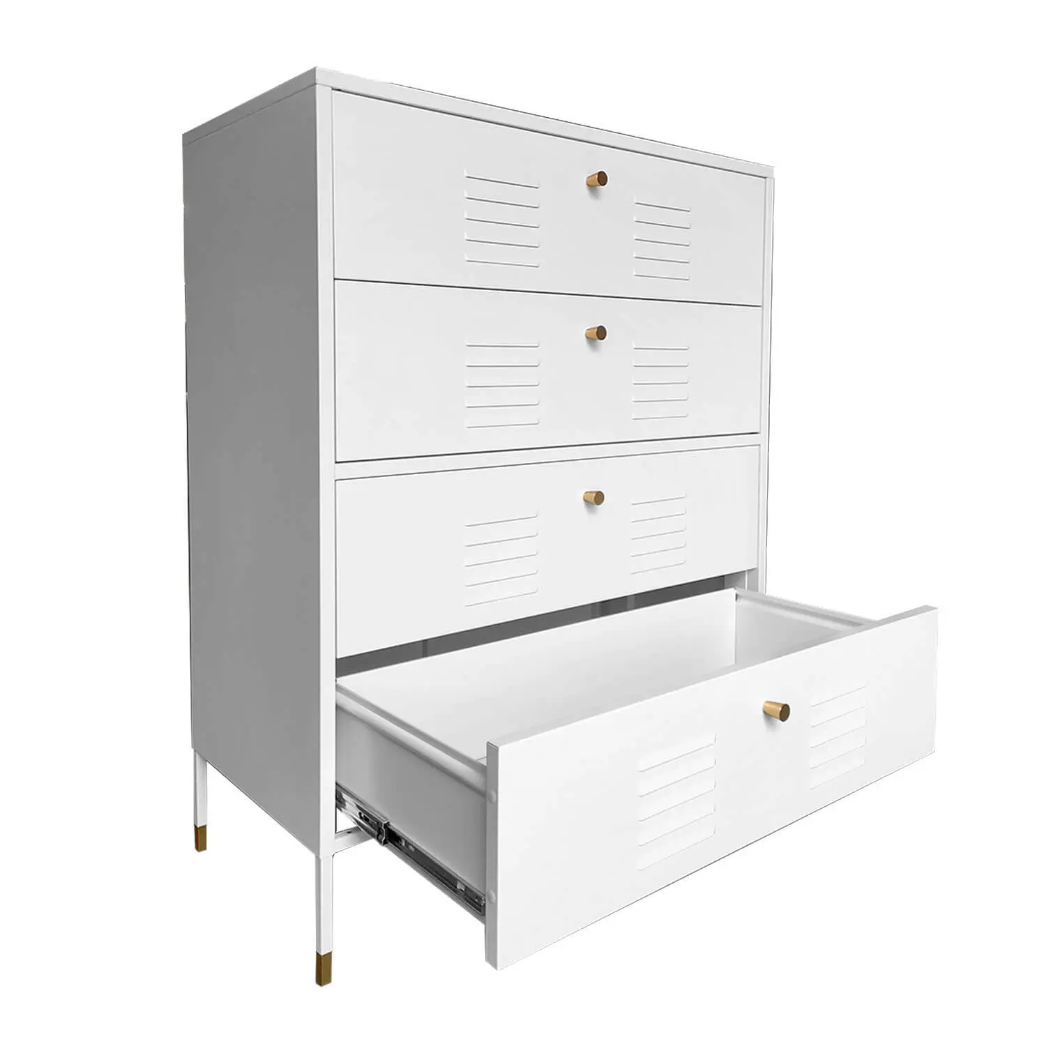 COMODA 4 CAJONES METALICA BLANCA MOBITAT - 2