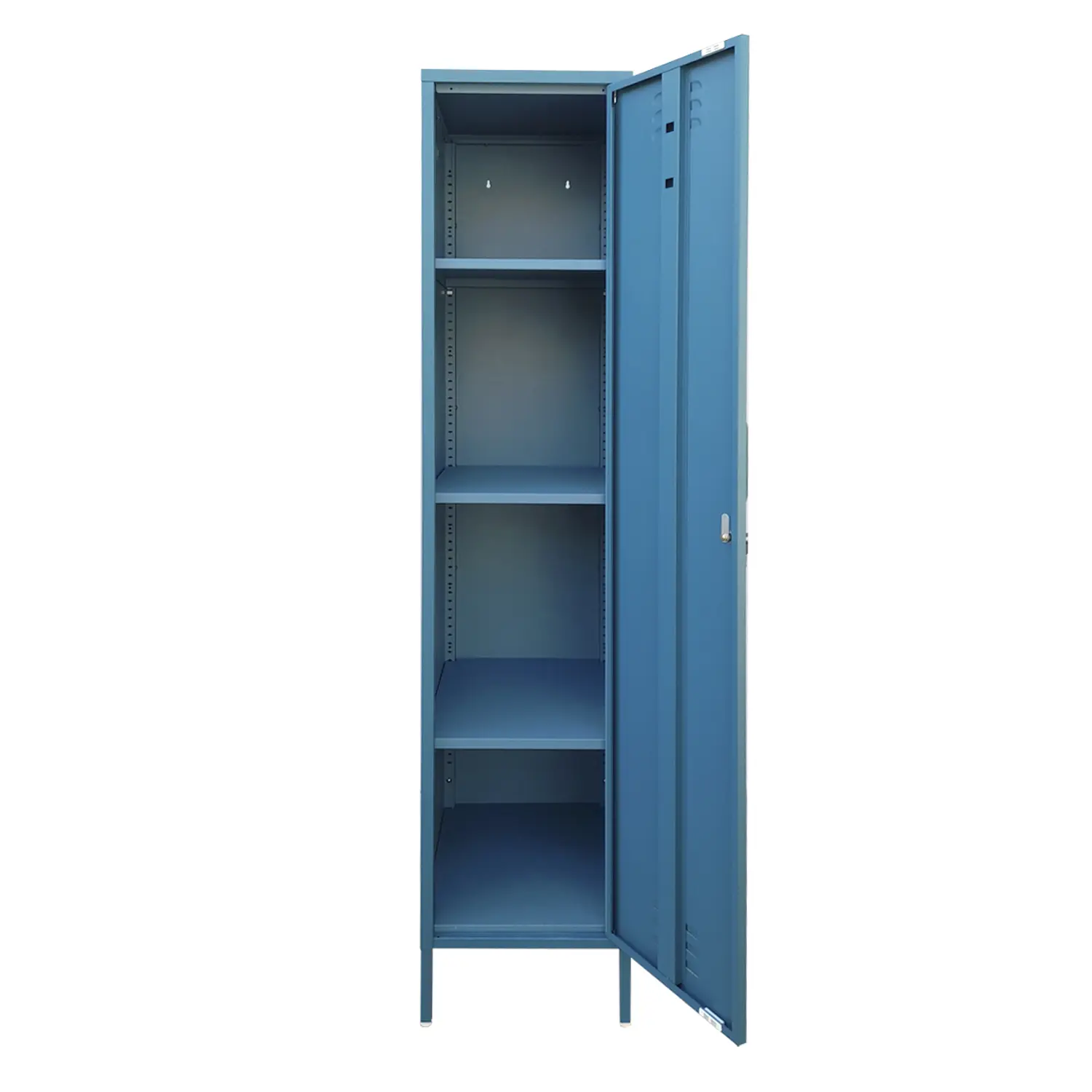 LOCKER CASA METALICO CON LLAVE REPISAS REGULABLES Y COLGADOR COLOR VERDE PETROLEO MOBITAT - 2