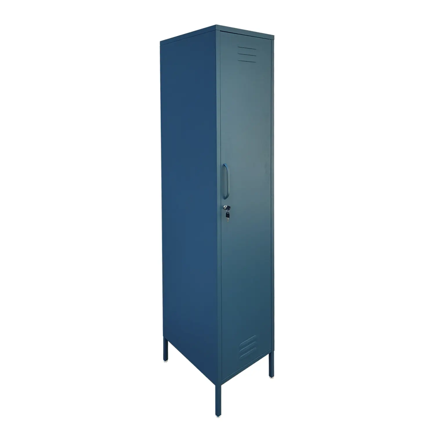 LOCKER CASA METALICO CON LLAVE REPISAS REGULABLES Y COLGADOR COLOR VERDE PETROLEO MOBITAT - 4
