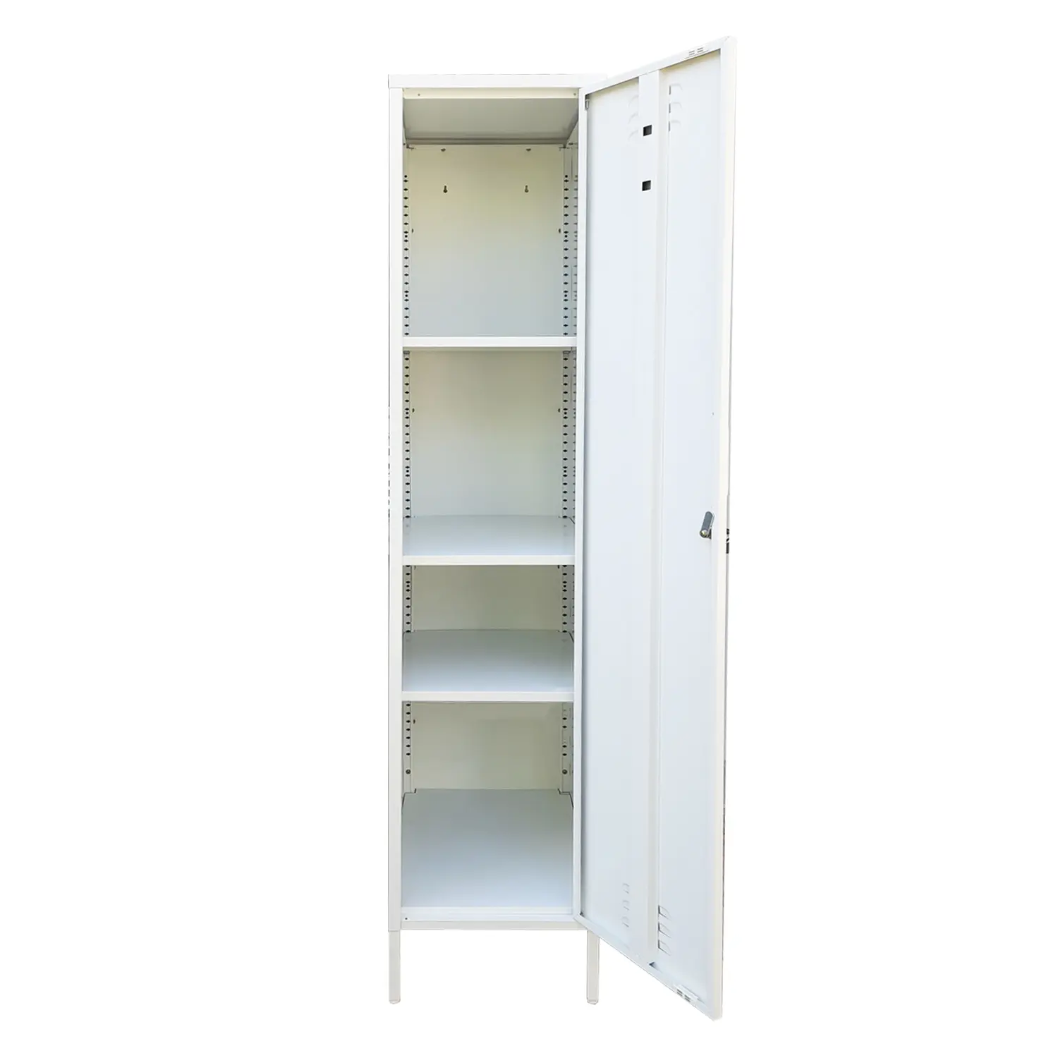 LOCKER CASA METALICO CON LLAVE REPISAS REGULABLES Y COLGADOR COLOR BLANCO MOBITAT - 2