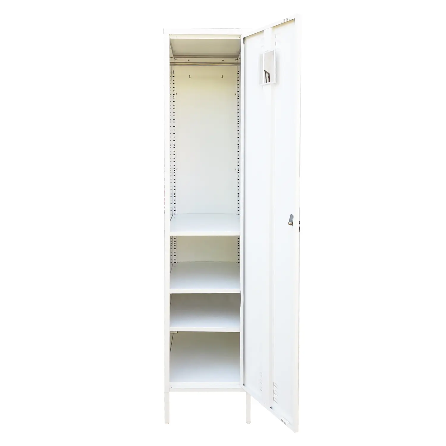 LOCKER CASA METALICO CON LLAVE REPISAS REGULABLES Y COLGADOR COLOR BLANCO MOBITAT - 4