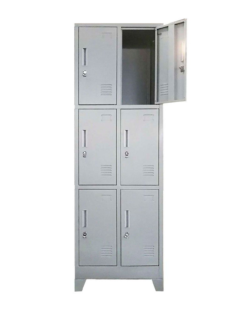 LOCKER 6 PUERTAS 2 CUERPOS CON PORTACANDADO  EQUIMET - 1