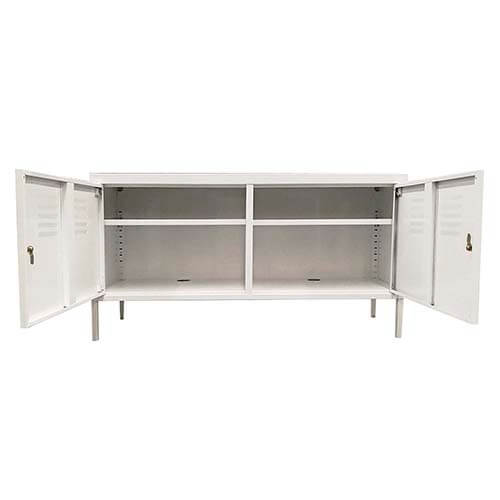 GABINETE RACK METALICO NEGRO 2 PUERTAS CON REPISAS MOBITAT - 3