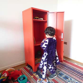 LOCKER ORGANIZACION ROJO CON PUERTA Y REPISAS REGULABLES MOBITAT - 3