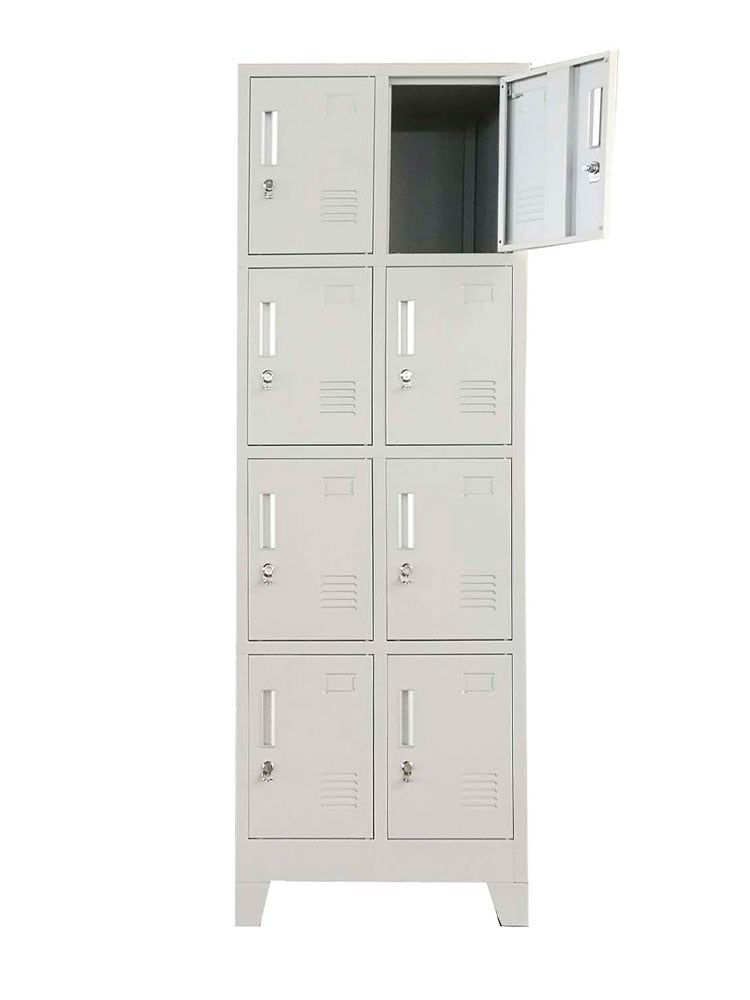 LOCKER 8 PUERTAS 2 CUERPOS CON PORTACANDADO  EQUIMET - 1