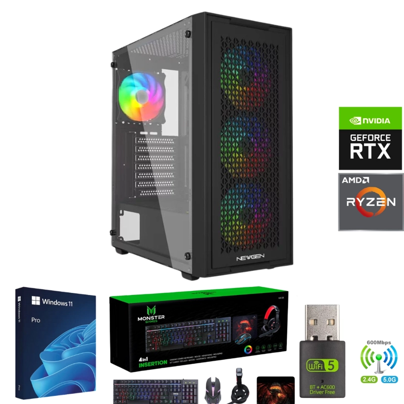 PC GAMER AMD RYZEN 7 5700X - 32GB RAM - RTX 5060 - 2TB - WIFI - TNM01