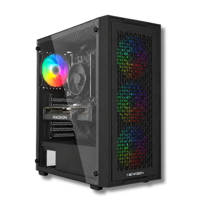 PC GAMER AMD RYZEN 5 5500 - 32GB - RX 7600 - 2TB ( PARLANTE+MONITOR 27'+AUDIFONOS )TNM01 - 2