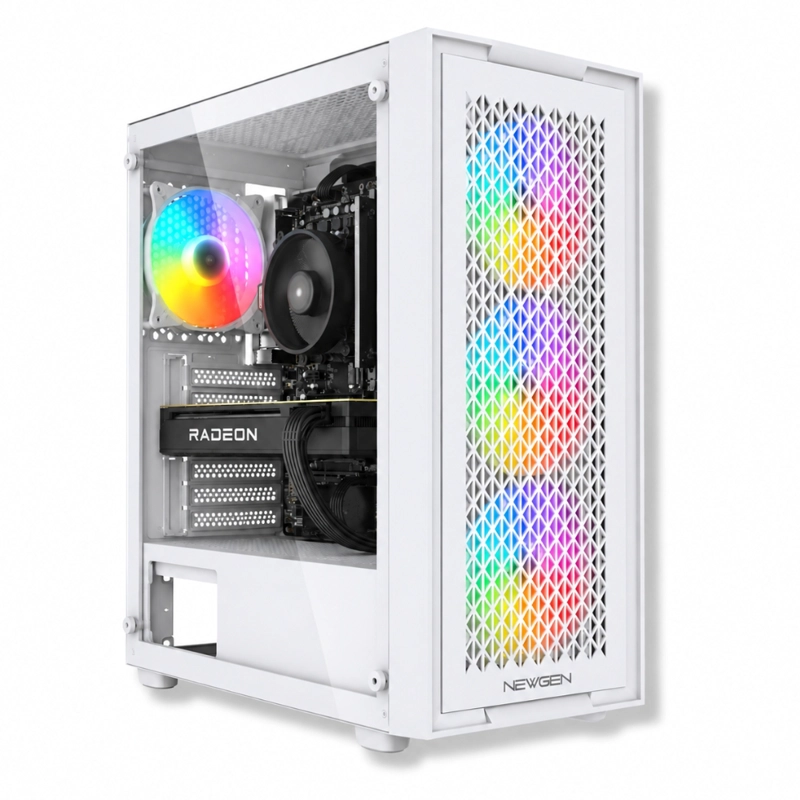 PC GAMER AMD RYZEN 5 5500 - 16GB RAM - RX 7600 - 1TB - WIFI - (MONITOR 24'+ PARLANTE)TNM01-W - 2