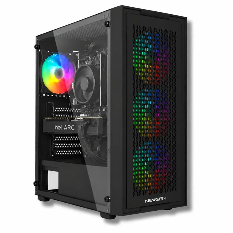 PC GAMER INTEL CORE I5 12400F + 16GB + ARC B580 + 480GB + MONITOR 24 + PARLANTE + JOYSTICK + TNM01 - 2