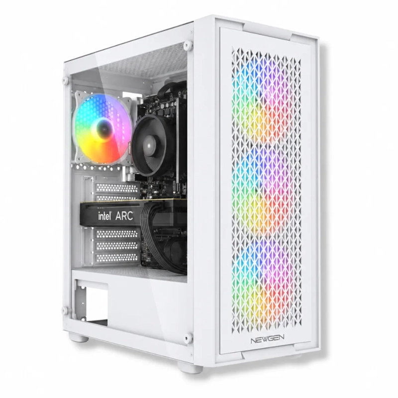 PC GAMER INTEL CORE I5 12400F + 16GB + ARC B580 + 480GB + MONITOR 24 + PARLANTE + JOYSTICK + TNM01-W - 2